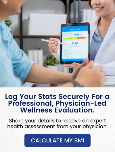 Log Your Stats Securely For a Professional, Physician-Led Wellness Evaluation. Log Your Stats Securely For a Professional, Physician-Led Wellness Evaluation.